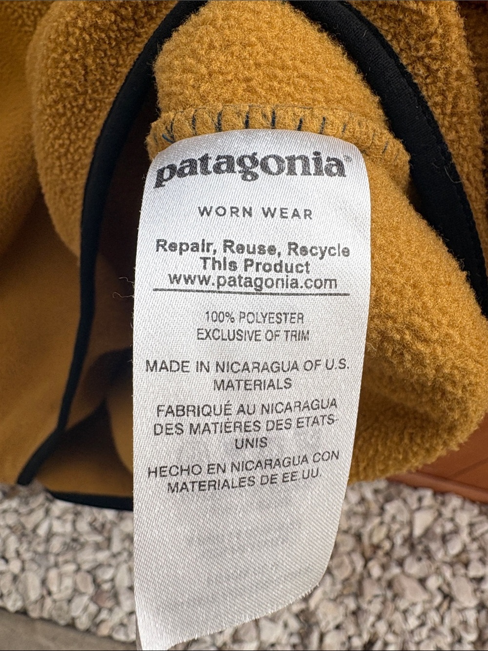 Patagonia Synchilla Snap-T Fleece Pullover Blue & Mustard Men’s - Picture 3 of 4